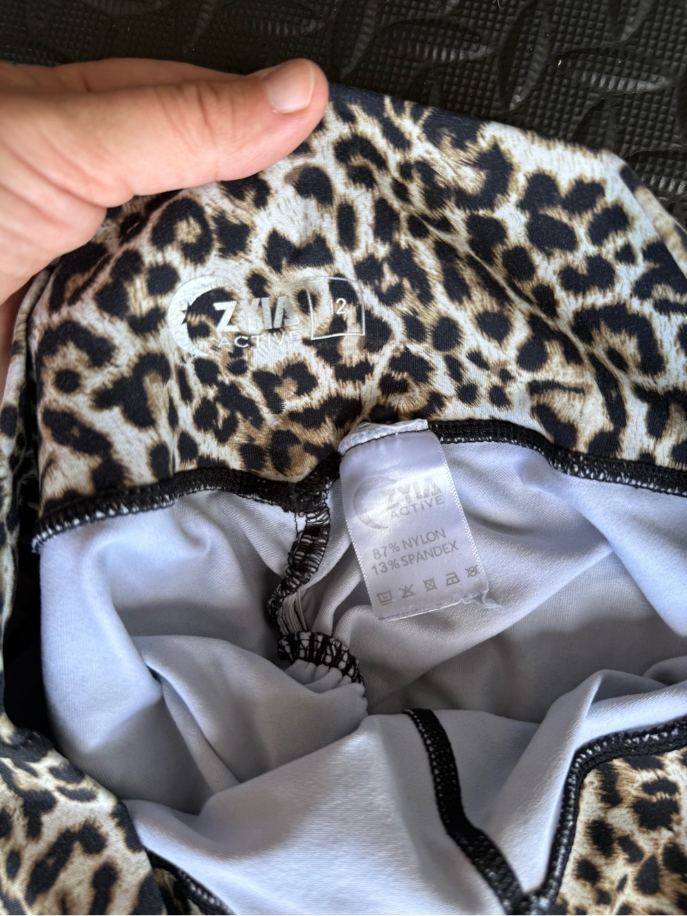Zyia Active Leopard Print High-Rise Leggings - Picture 2 of 5